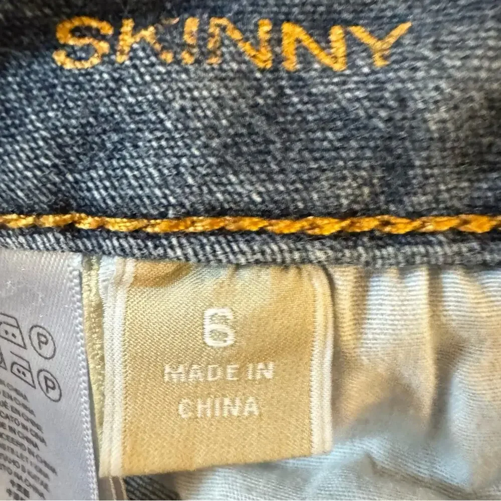 Michael Kors dark wash low rise casual skinny jeans pants size 6  b6